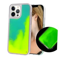 Fluorescent Case Compatible with iPhone 15 Pro Max Teal / Luminous Green