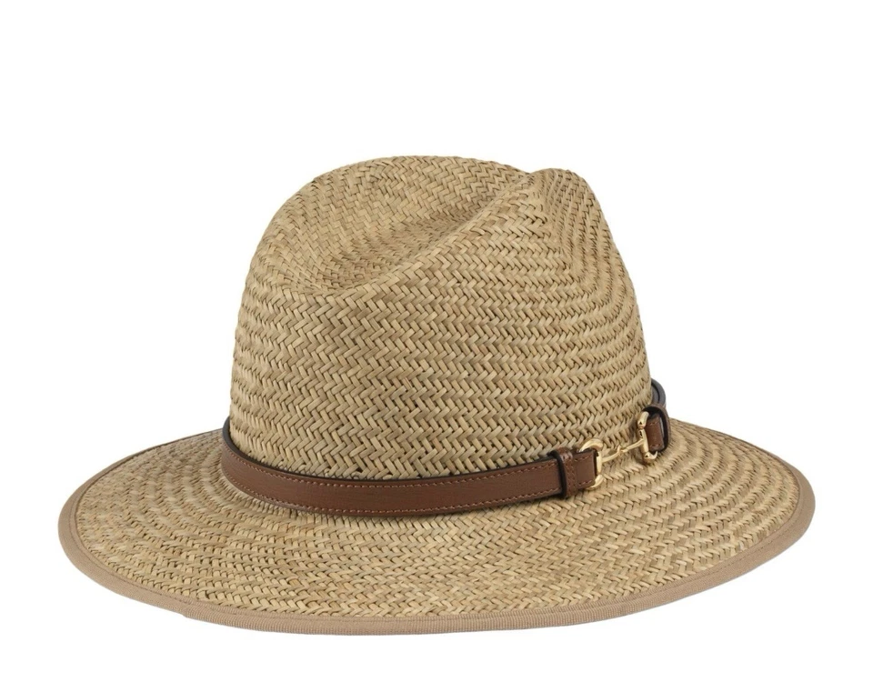 Gucci Sombrero de Paja con Horsebit 6565163HAEI9264 Grande Nuevo con Etiquetas Foto 2 de 4