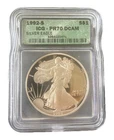 1992-S American Silver Eagle Proof                          DCAM PR70  ICG