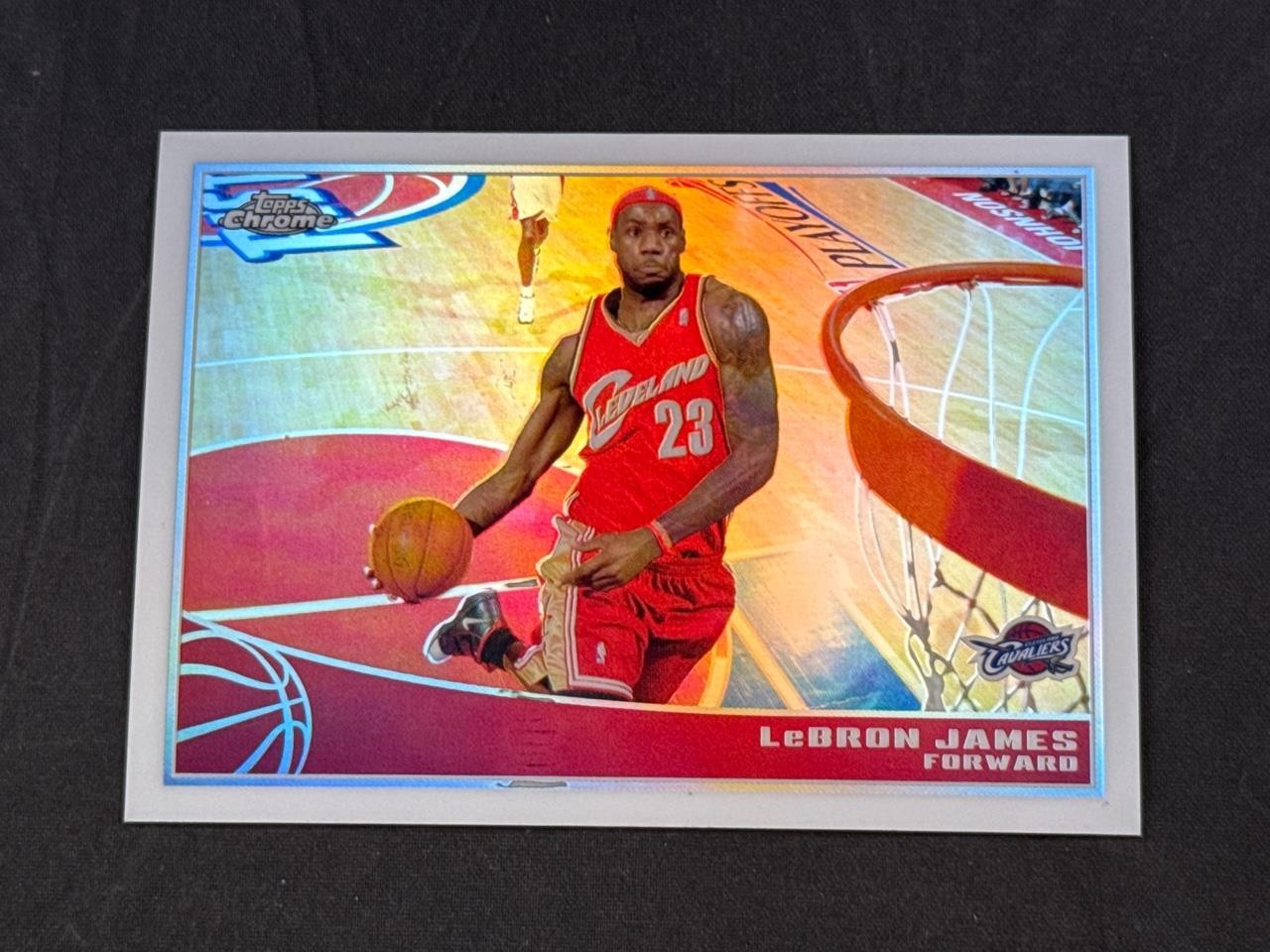 2009-10 TOPPS CHROME NBA BASKETBALL LEBRON JAMES #16 REFRACTOR 455/500 SEE PICS