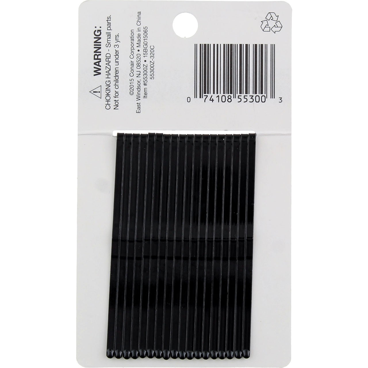 6 Pack Conair Roller Pins, Black, 18 Ct