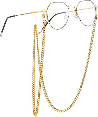 Glasses Chain, Eyeglass Strap for Women Sunglasses - Gold Plated/Stainless Steel - Picture 9 of 12