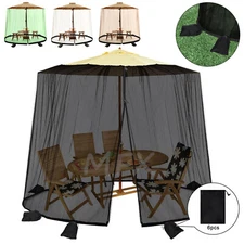 10ft-12ft Adjustable Mosquito Net for Umbrellas with Zipper Door Bug Protection