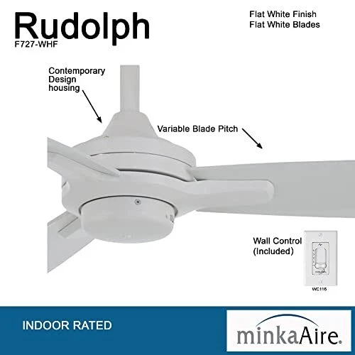 Minka-Aire F727-BN/MM, Rudolph 52" Ceiling Fan,  Assorted Sizes , Colors  - Picture 18 of 57