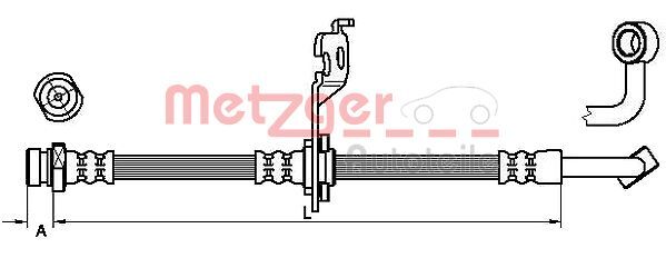 Metzger 4110452 Bremsschlauch FüR KIA-image