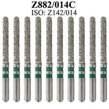 Dental Zirconia Diamond Bur Z882/014C FG Coarse Round End Cylinder Zir-Cut Burs