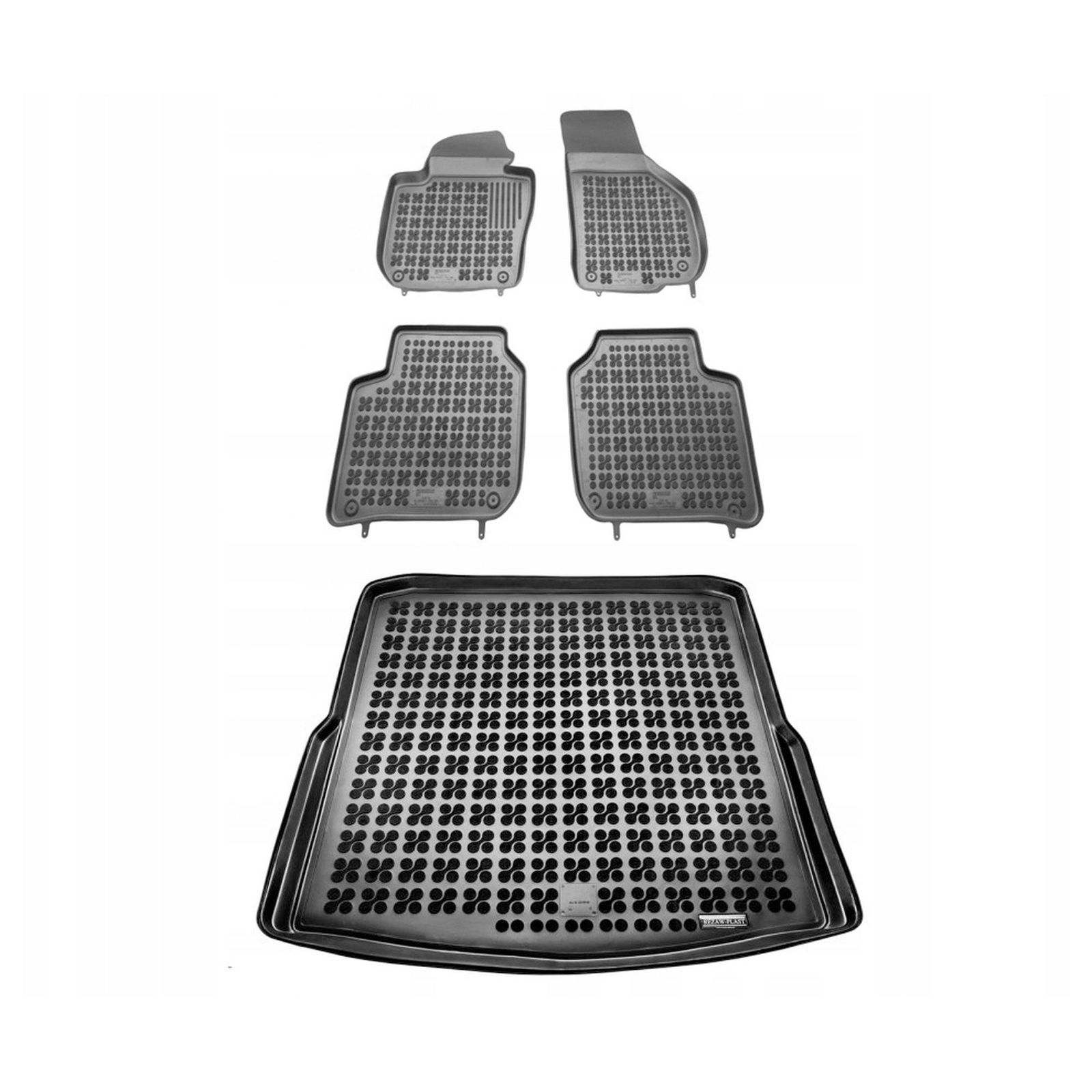 Tapis Skoda SUPERB II Kombi robustes pour protéger le coffre et le sol des voyages en famille