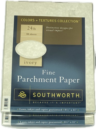 Southworth Colors + Textures: Fine Parchment Paper IVORY 8.5 x 11" -150+ Sheets - 第 3/3 張圖片