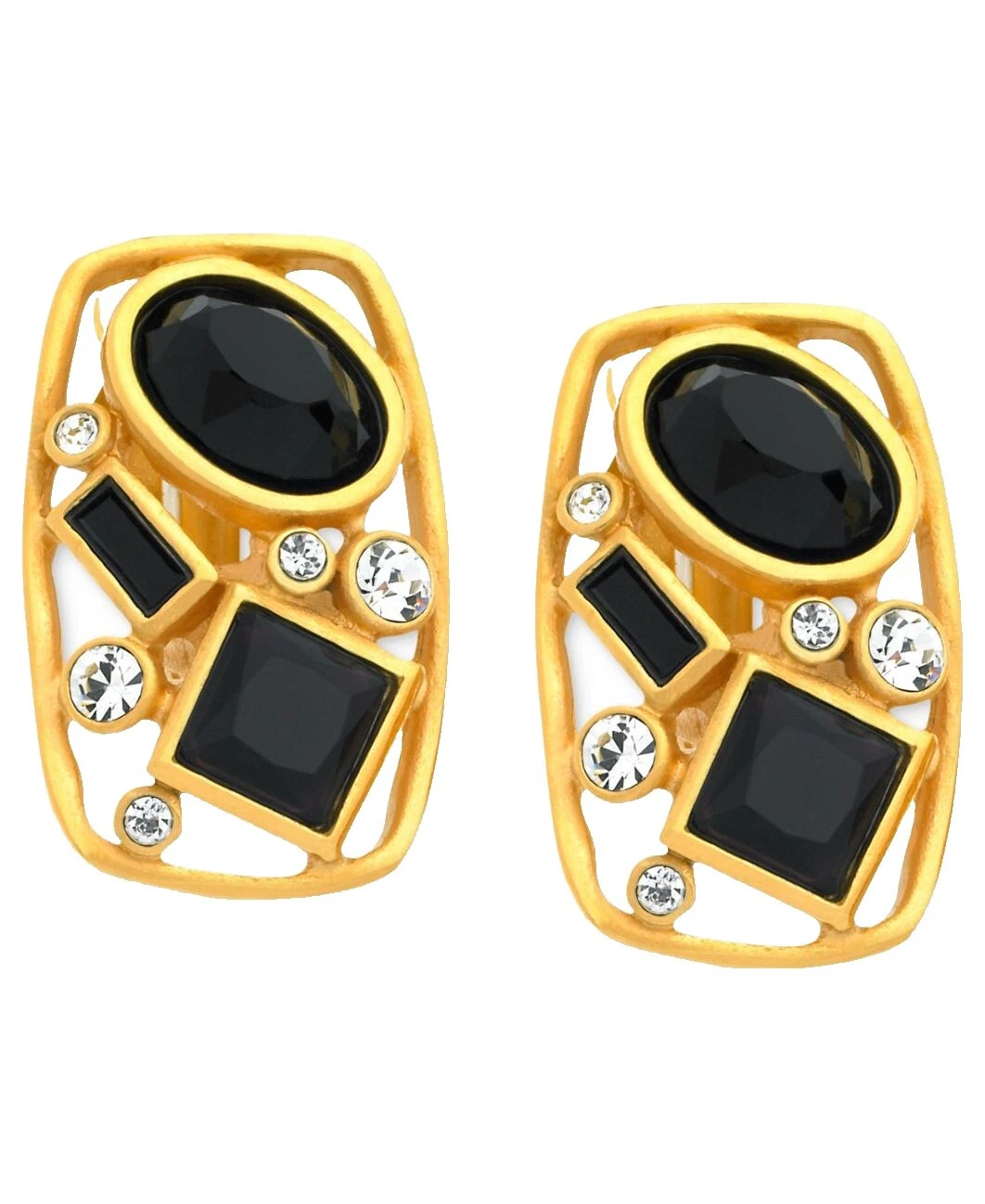 Ювелирные изделия модные покрытые желтым золотом черные стеклянные