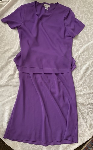 Draper’s & Damon’s 2-Piece Matching Top and Skirt Women's 14 Purple* - Picture 3 of 16