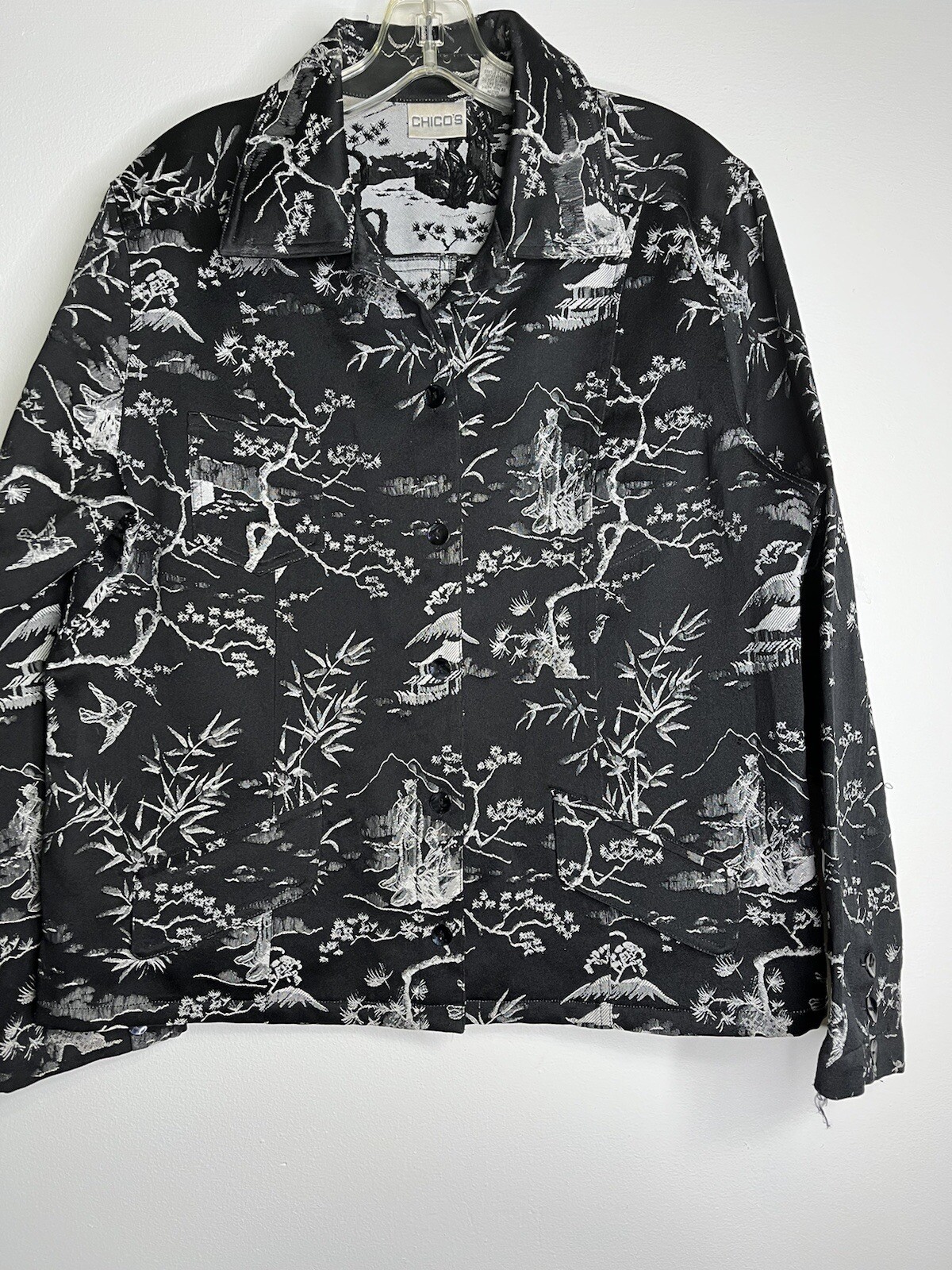 Chicos Jacket Women's Large Snap Button Blazer Ja… - image 3