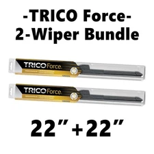 2-Wipers: 22"+ 22" Trico Force All-Season Beam Wiper Blades - 25-220 x2