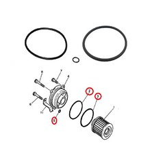 Kit guarnizioni coperchio filtro olio Yamaha XV 750 920 1000 1100 SE Virago TR1 BT