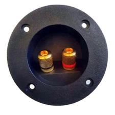 2 Way Speaker Terminals Box Round Spring Cup Connectors for Stereoes Systems