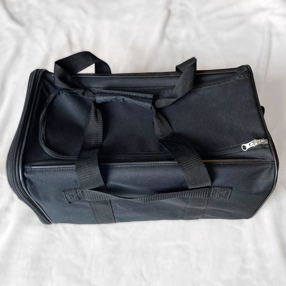 Transporte de coche de viaje para gatos perros pequeños negro Foto 3 de 4