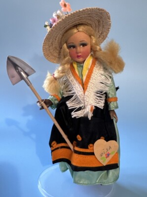 Vintage 1950s Collectible Doll Traditional Folk Costume Firenze Toscano Italy