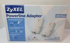 ZyXEL - Powerline Adapter (200 Mbps/PLA-407 ) Pass-Thru Ethernet Adapter Kit