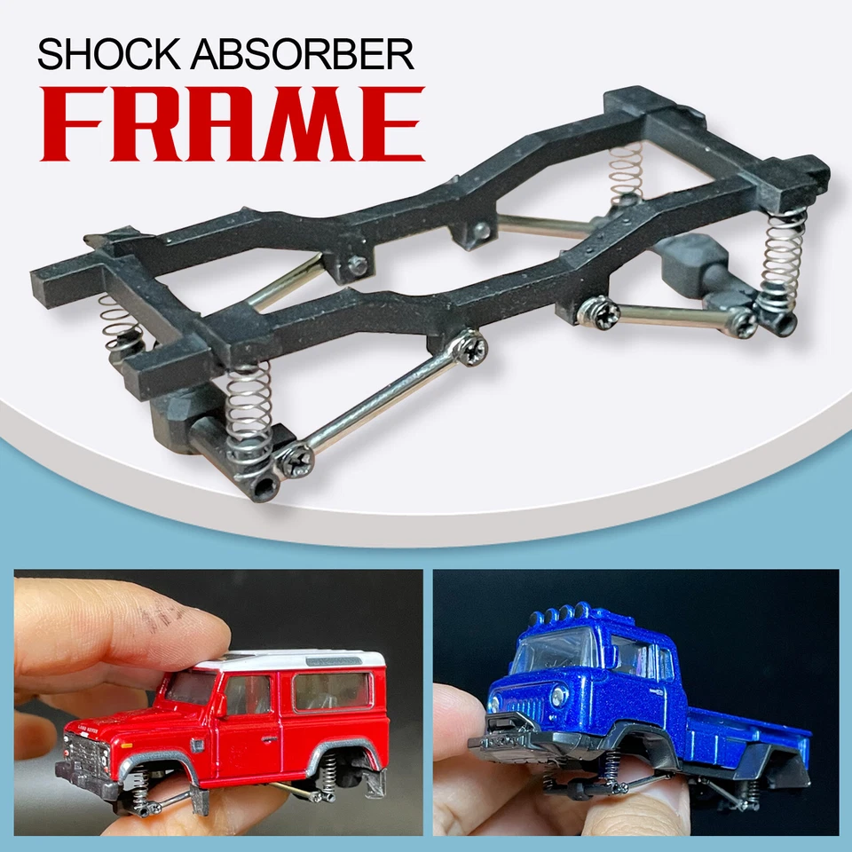 Marco amortiguador escala 1/64 modelo coche accesorios para camioneta Jeep Foto 2 de 4