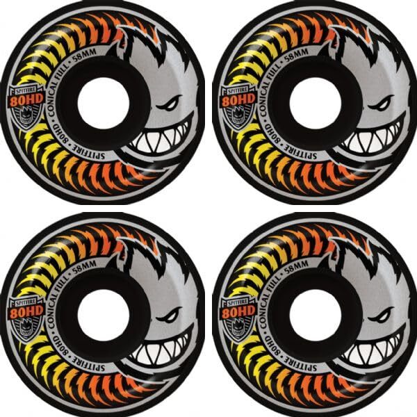 Spitfire Wheels 80HD Fade Conical Full Black Skate Wheels 58mm 80a