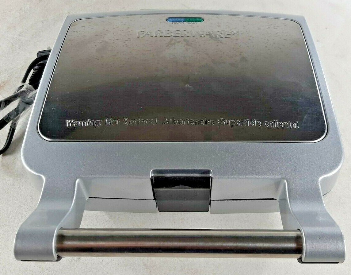 Farberware Waffle Maker Removable Plates Stainless S6218 S#1