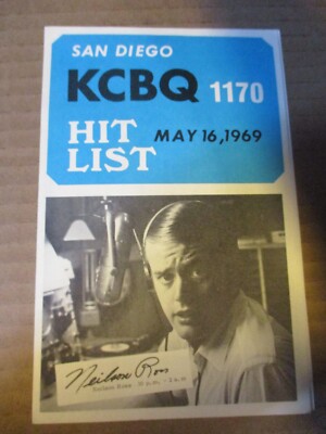 Orig 5-16-1969 KCBQ San Diego Top 30 List JIMI HENDRIX EXPERIENCE