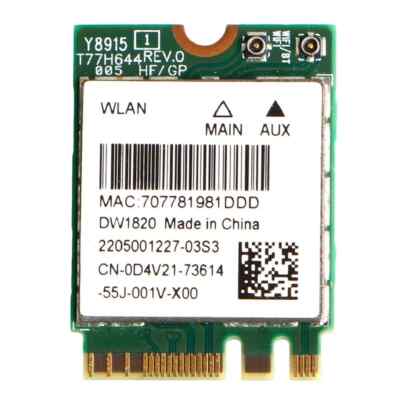 Dell Wireless 1820 97XFP 802.11ac M.2 Wireless Card + Bluetooth