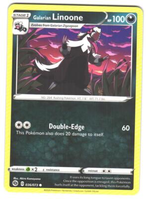 linoone pokemon card value Pokemon Champion's Path Galarian Linoone #36/73 Common