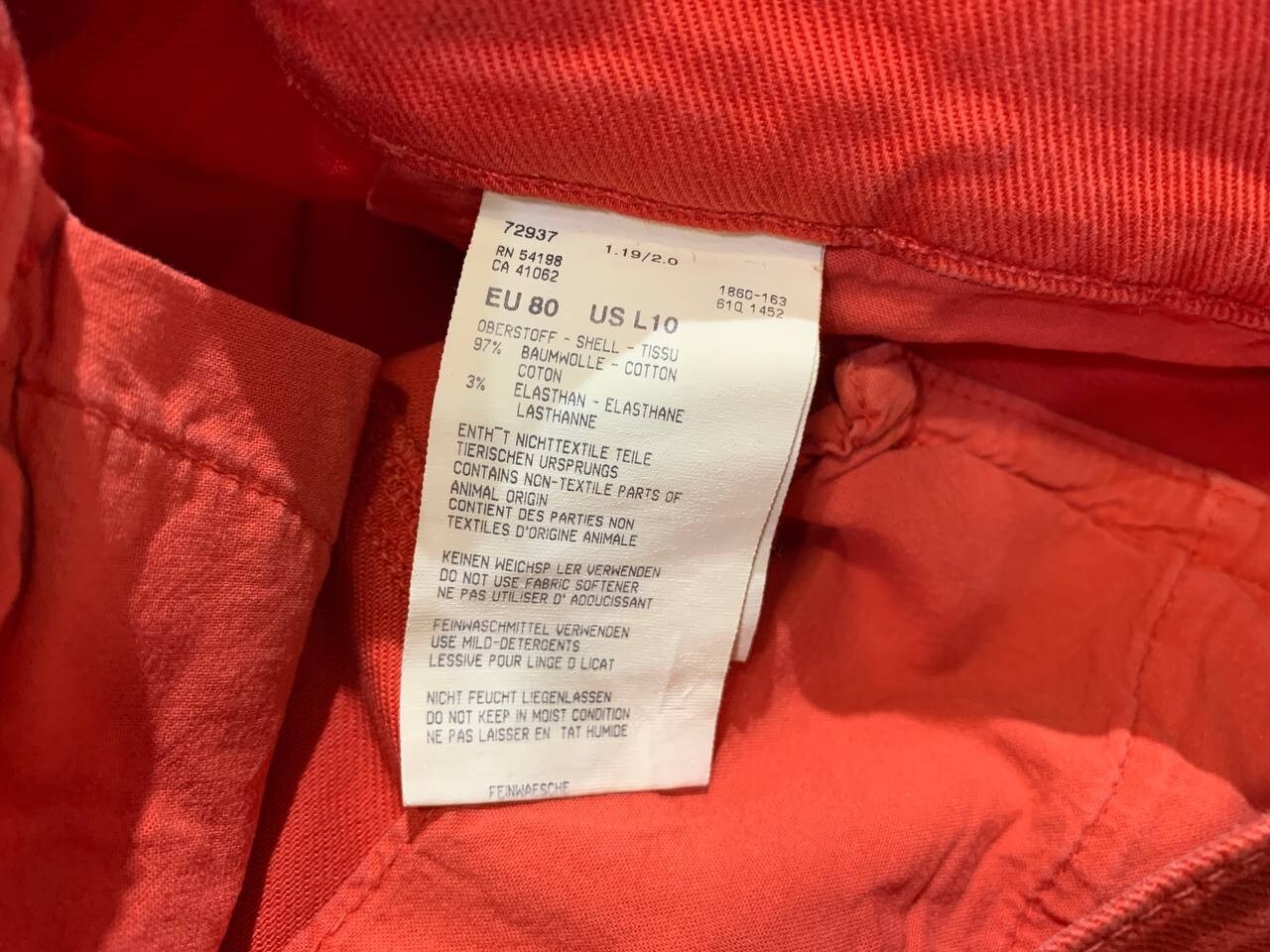 Womens cargo jeans Bogner Size 10 Color Orange image 10