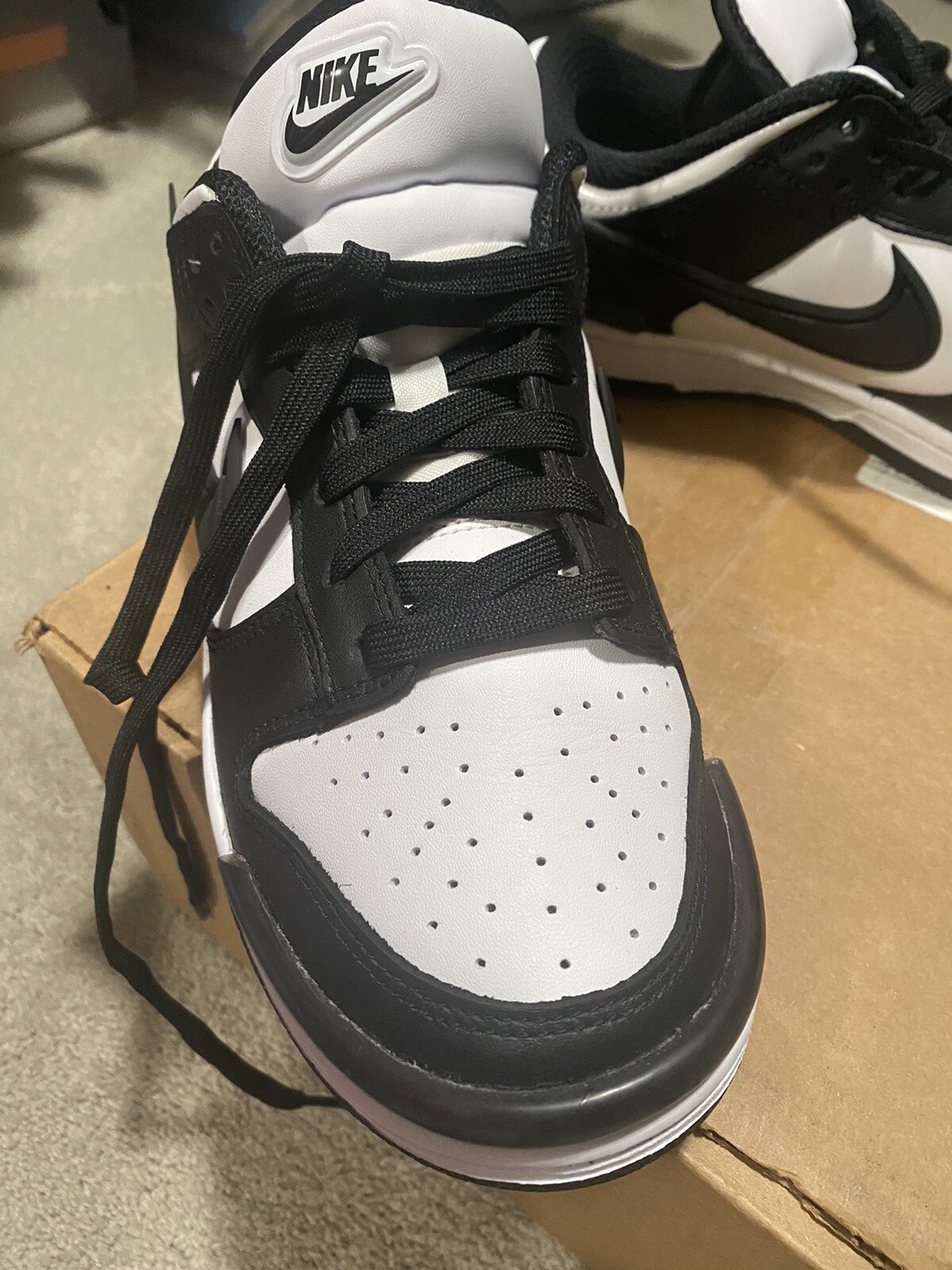 Nike Dunk Low Twist Panda Black White DZ2794-001 Women's Size White Rare W 8 image 8