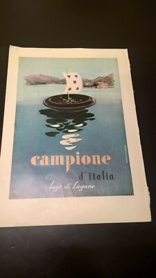 EDITORIAL ADVERTISING - CASINO' CHAMPION OF ITALY - 1955