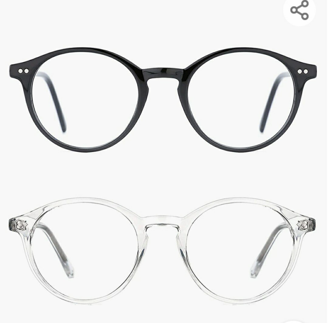 TIJN Blue Light Glasses 2 Pack Square Lightweight Computer Screen Glasses for...-image