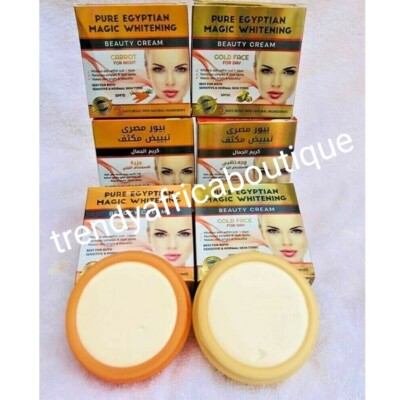 2 Combo Pure Egyptian gold & Carrot Beauty face cream. Day And Night