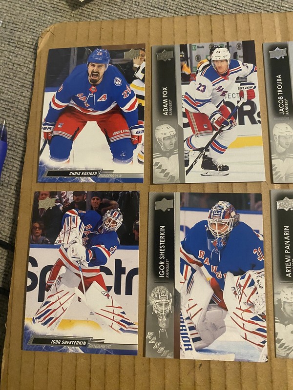 (14) New York Rangers Upper Deck Lot #2 Kreider Fox Kakko Panarin Trouba Chytil