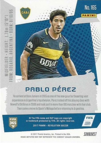 Panini Revolution Soccer 2017 - Sunburst Parallel (venta al por menor) Boca Juniors 165-169 - Imagen 12 de 20