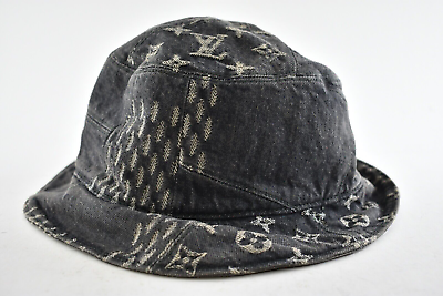 Louis Vuitton Nigo Black Monogram Giant Wave Denim Logo Sun Louis Vuitton Nigo Black Monogram Giant Wave Denim Logo Sun