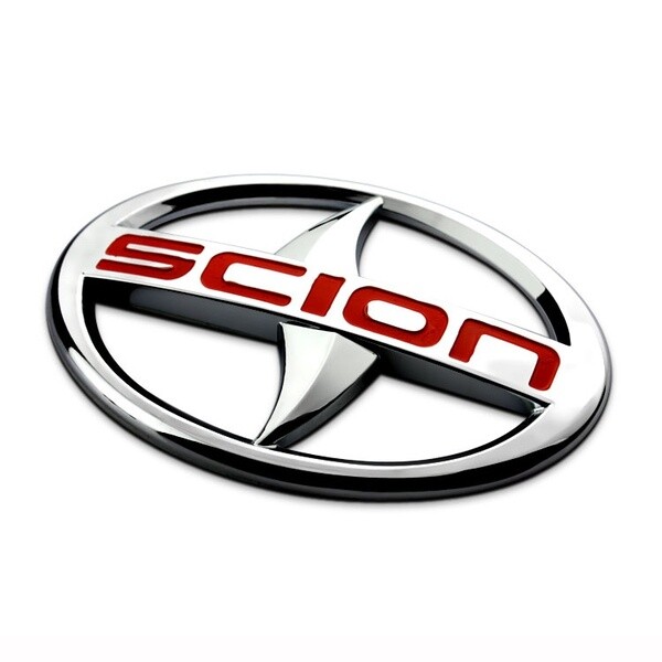 12CM Red Chrome Front Grille or Rear Trunk Emblem FOR Scion TC XB XA XC