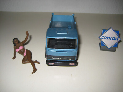 Camion Grue Magirus Iveco 3 Essieux Conrad 1/50 – Benne #3240 – Occasion Boîte D’origine