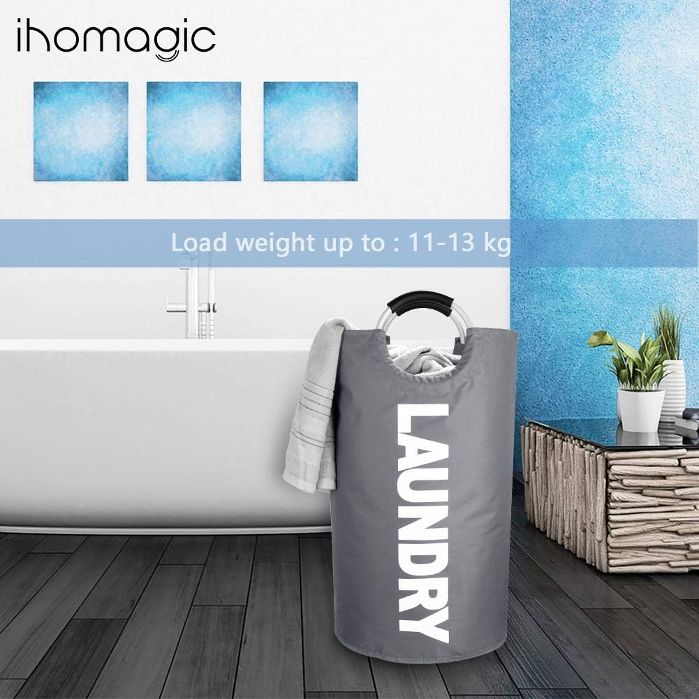 IHOMAGIC Extra Large Laundry Hamper 120L Collapsible Laundry Bag with