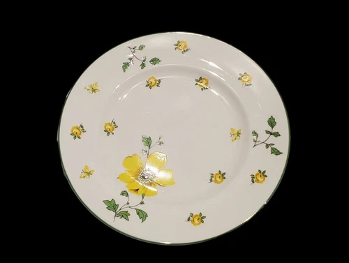 Royal Victoria England, Fine Bone China Plate, Yellow Dogwood