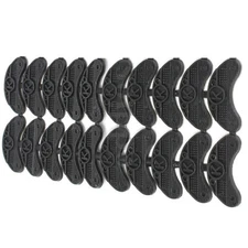 10 Pairs Black Rubber Sole Heel Savers Toe Plates Tap DIY Glue On Shoes Pad D