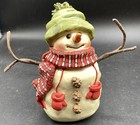 Hallmark Holiday Christmas Mitford “Mistletoe”Snowman Figurine By Jan Karon