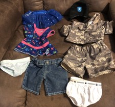 Build-A-Bear Clothes Lot Army Military Outfit Shirt Beret Uniform Dress Tutu