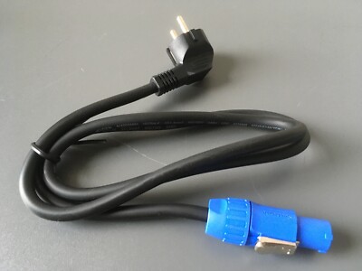 Schuko / Powerconkabel, 1,2m, 3x 1.5mm², H07RNF, Seetronic  Powercon blau,