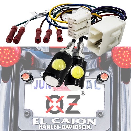 License Plate LED Light Bolt Brake Turn Signal Plug & Play for Harley Motorcycle - Picture 3 of 8