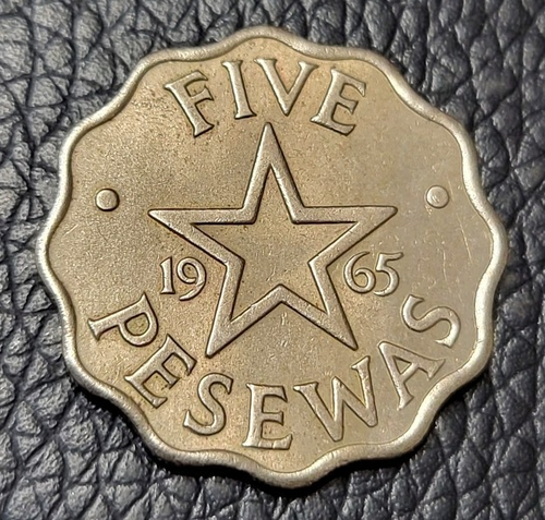 1965 Ghana 5 Pesewas Coin
