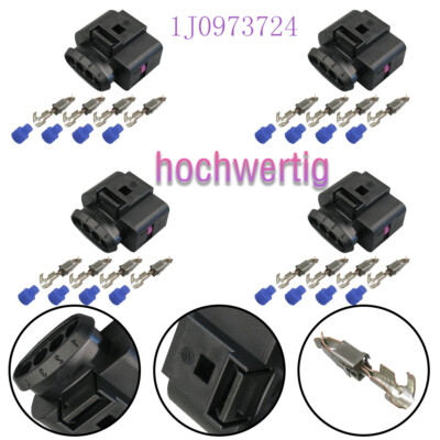 4x Stecker Reparatursatz wie 1J0973724 Buchse Zündspule Für VW Seat Audi Skoda