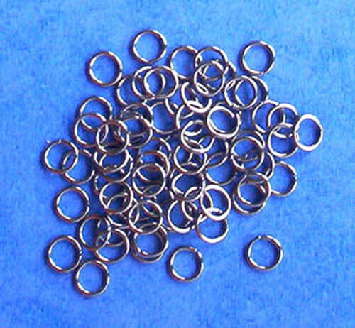 approx 1000 black plated 5mm jump rings, bulk findings for jewellery making - Afbeelding 1 van 1