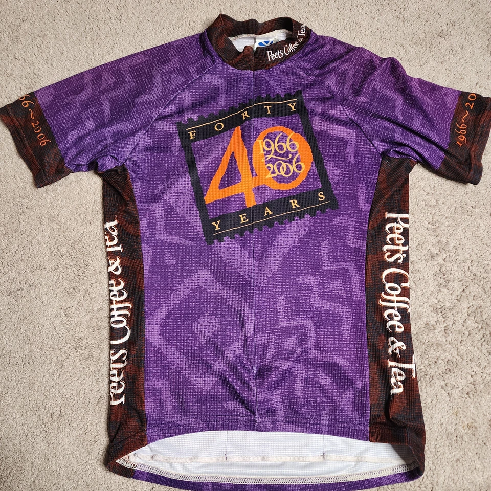VTG Peet’s Coffee Cycling Jersey Men’s Large Voler Made in USA Anniversary - Image 2 of 4