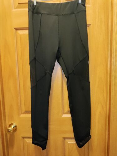 BSP Leggings Black Sheer Cutouts Sz XXL