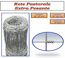 MT. 50 RETE METALLICA EXTRA PESANTE RECINZIONE PECORE PASTORALE ANIMALI H. 100cm
